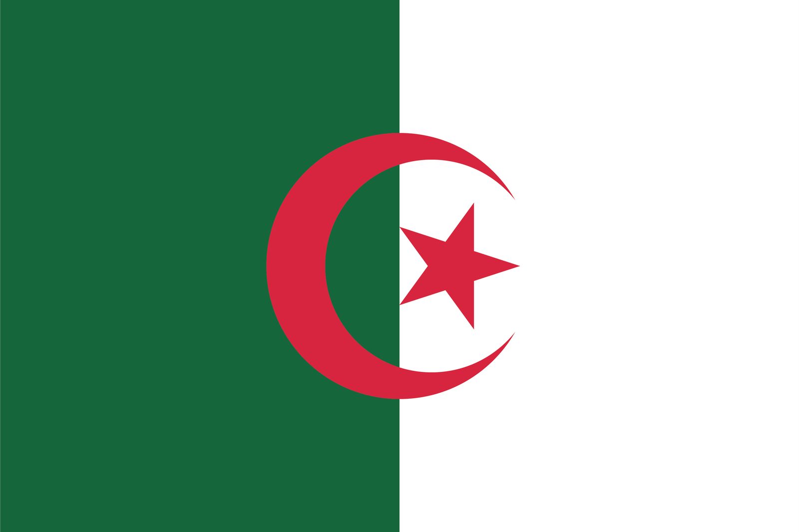 Algeriet Flagga - Klistermärke
