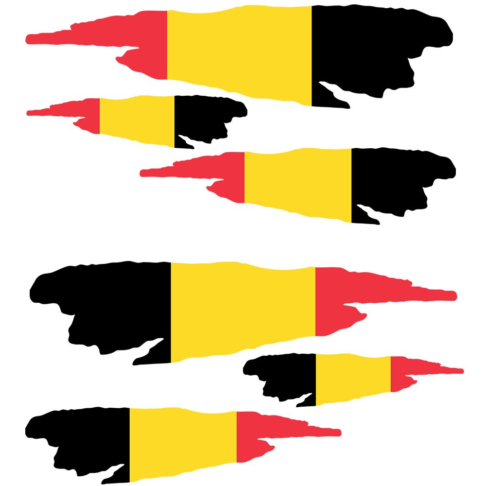 Belgien Flagga - Klistermärke