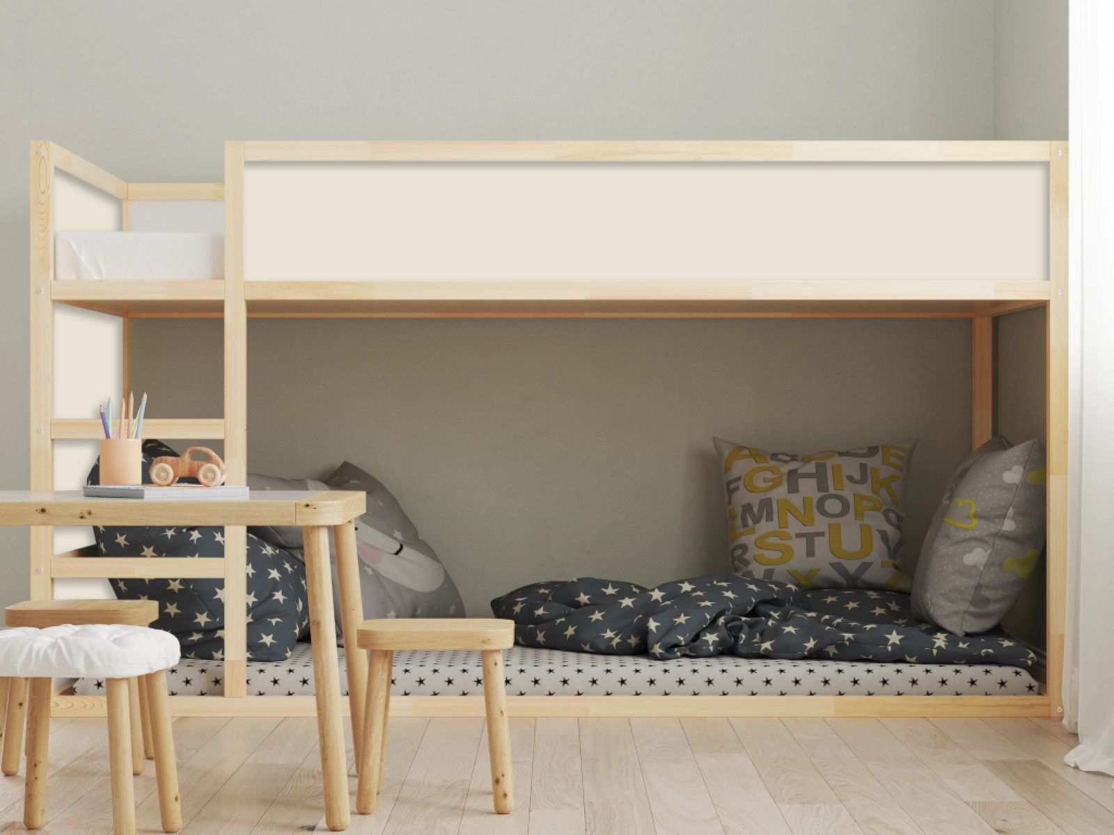 Självhäftande klistermärken – för Ikea KURA säng / Välj din färg