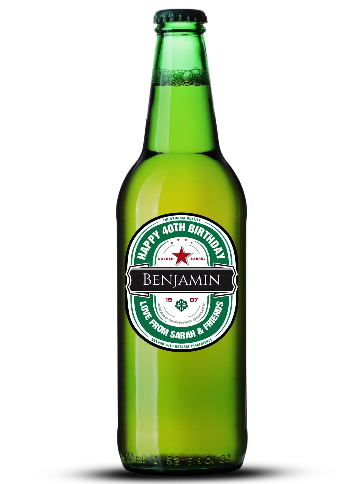 Personlig Flasketikett - Öl