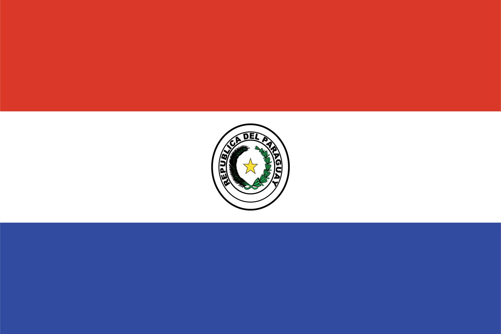 Paraguay Flagga - Klistermärke