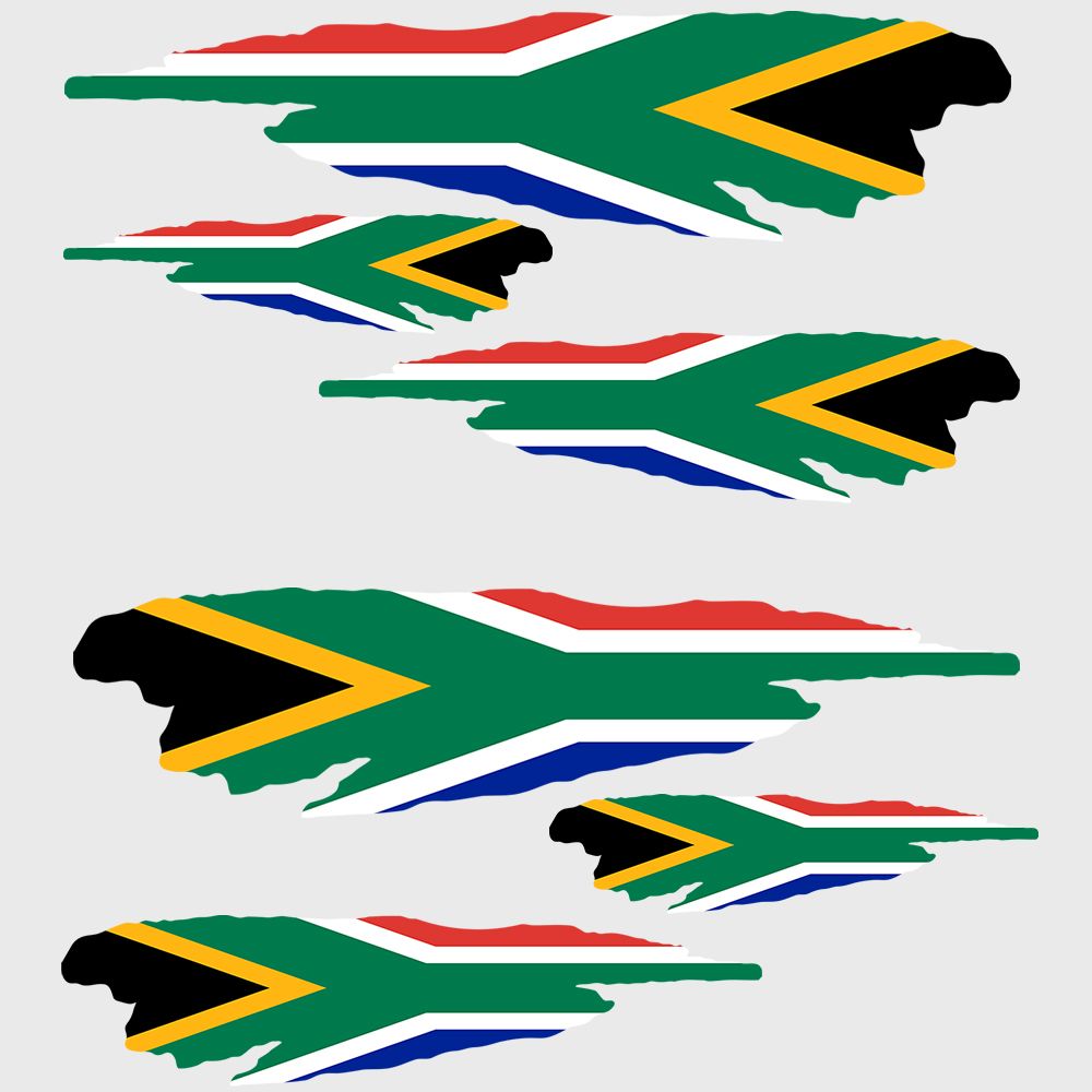 Sydafrika Flagga - Klistermärke