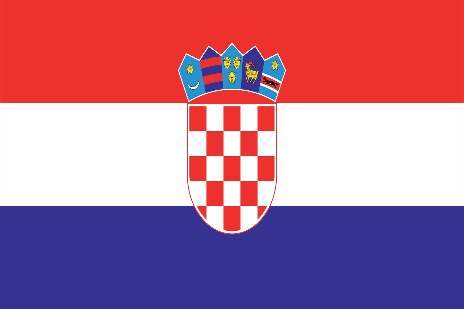 Kroatisk flagga - klistermärke