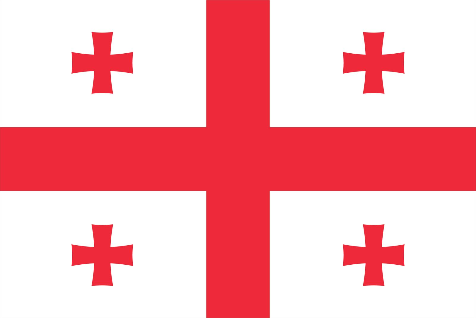 Georgiens flagga - Klistermärke