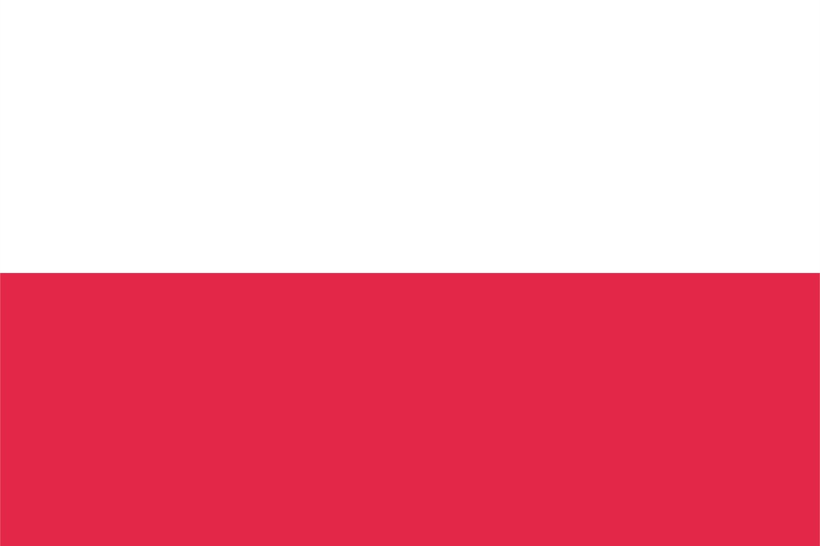 Polen Flagga - Klistermärke