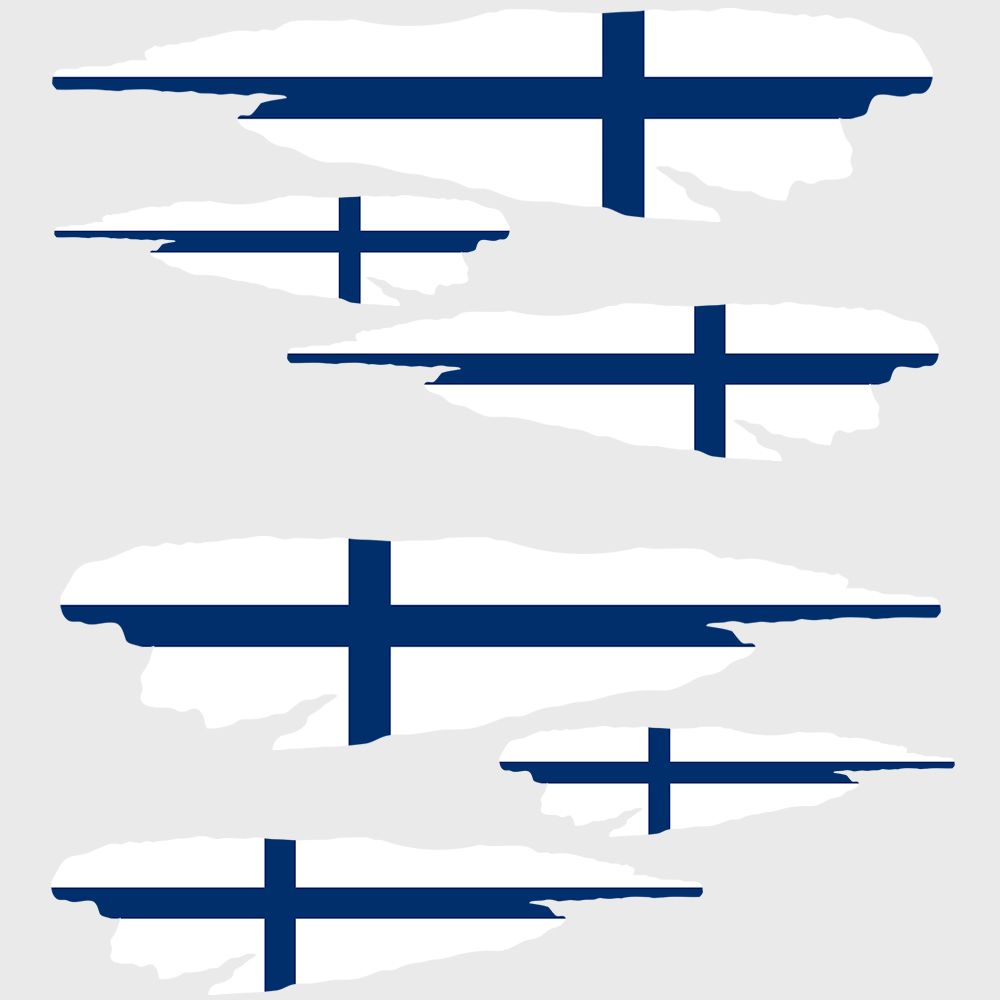 Finland Flagga - Klistermärke
