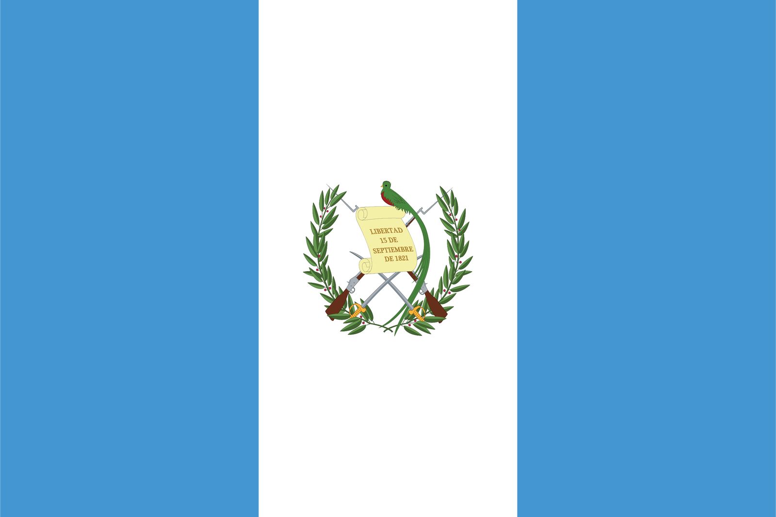 Guatemala Flagga - Klistermärke