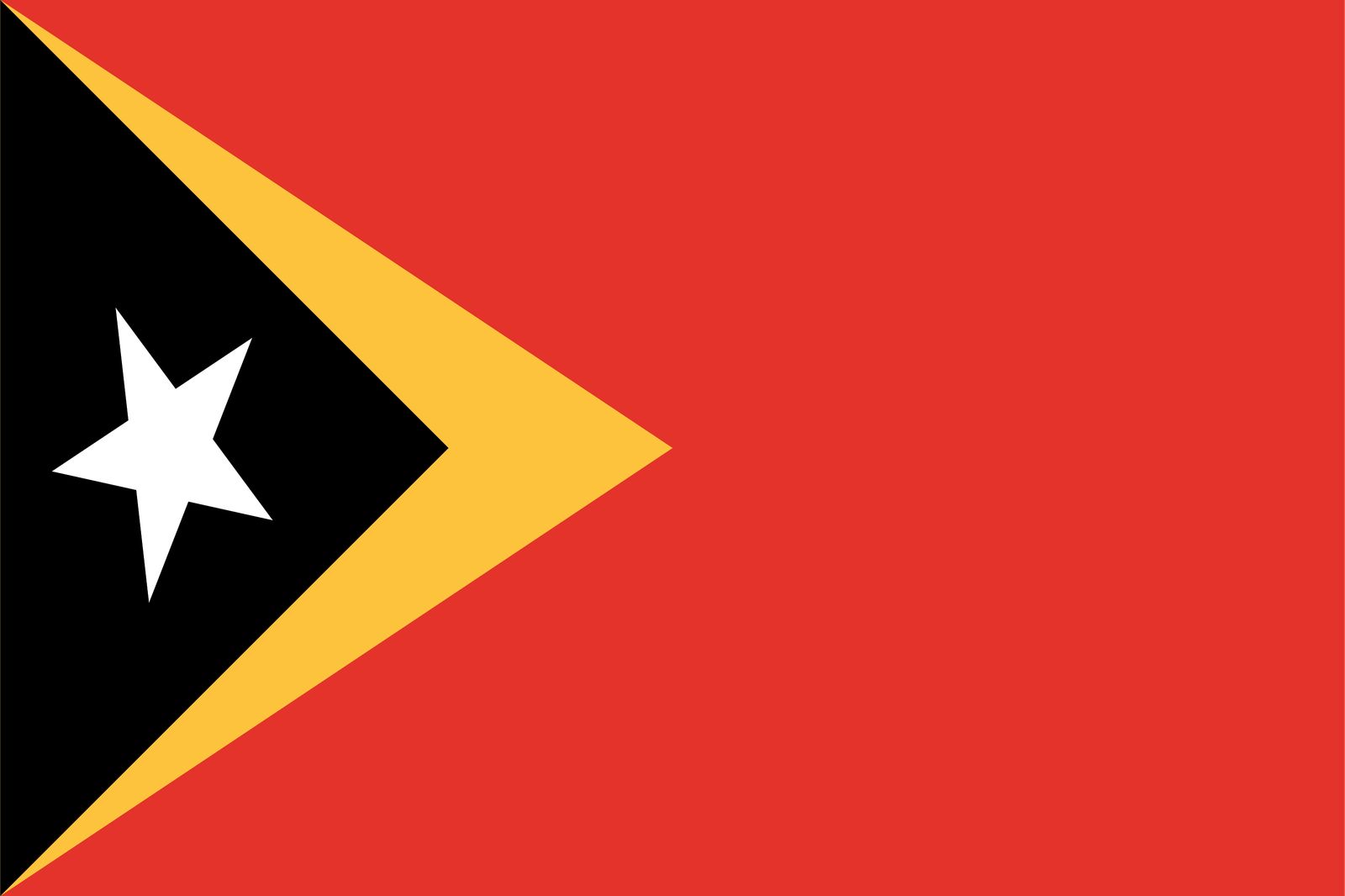 Östtimorflagga - Klistermärke