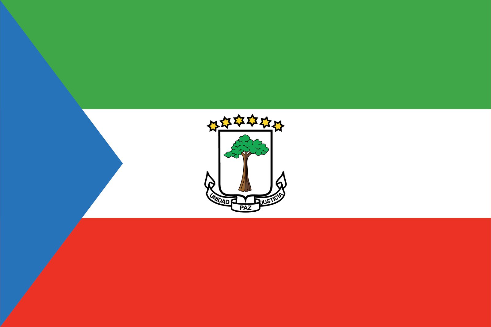 Ekvatorialguinea Flagga - Sticker