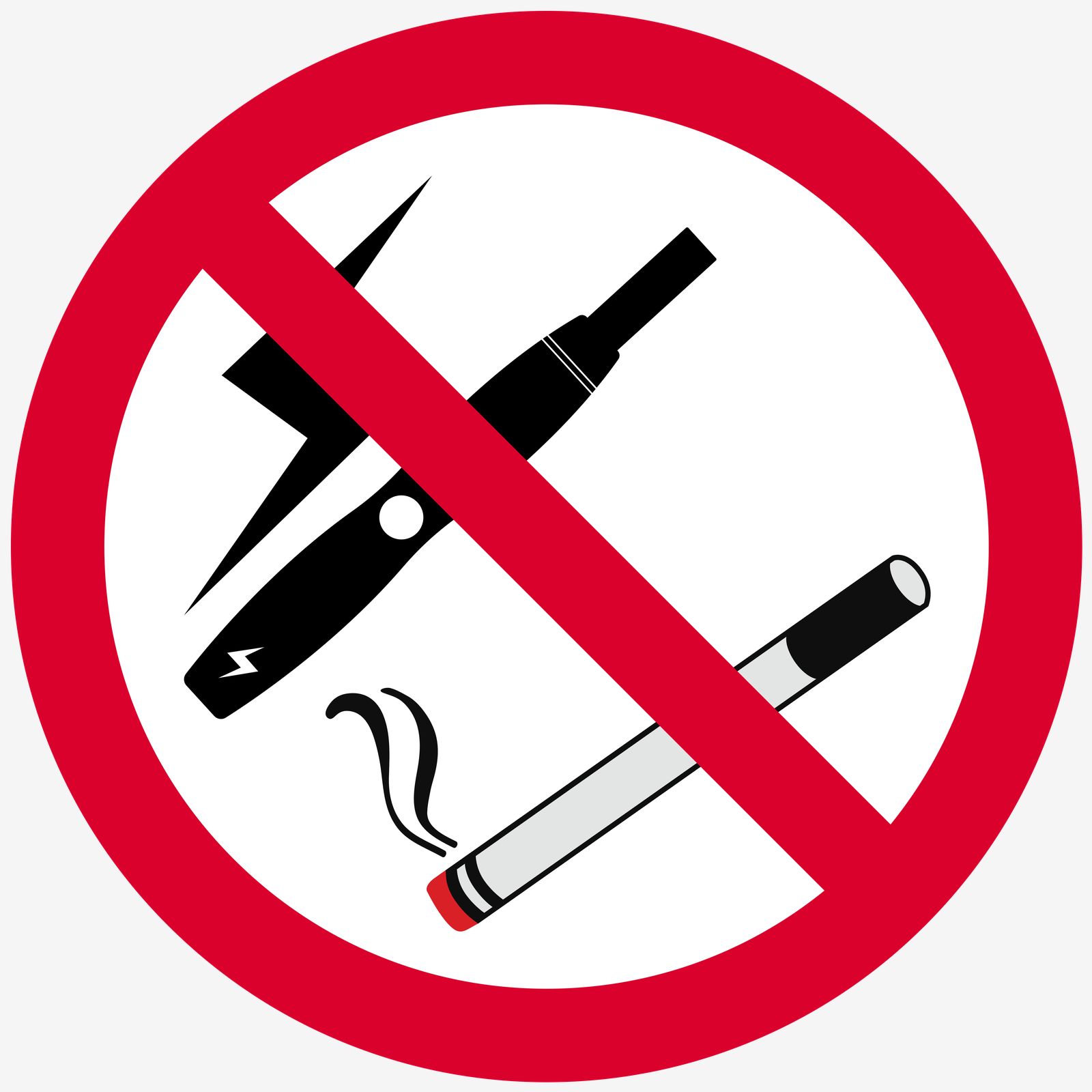 Stickers - Ingen rökning eller vaping