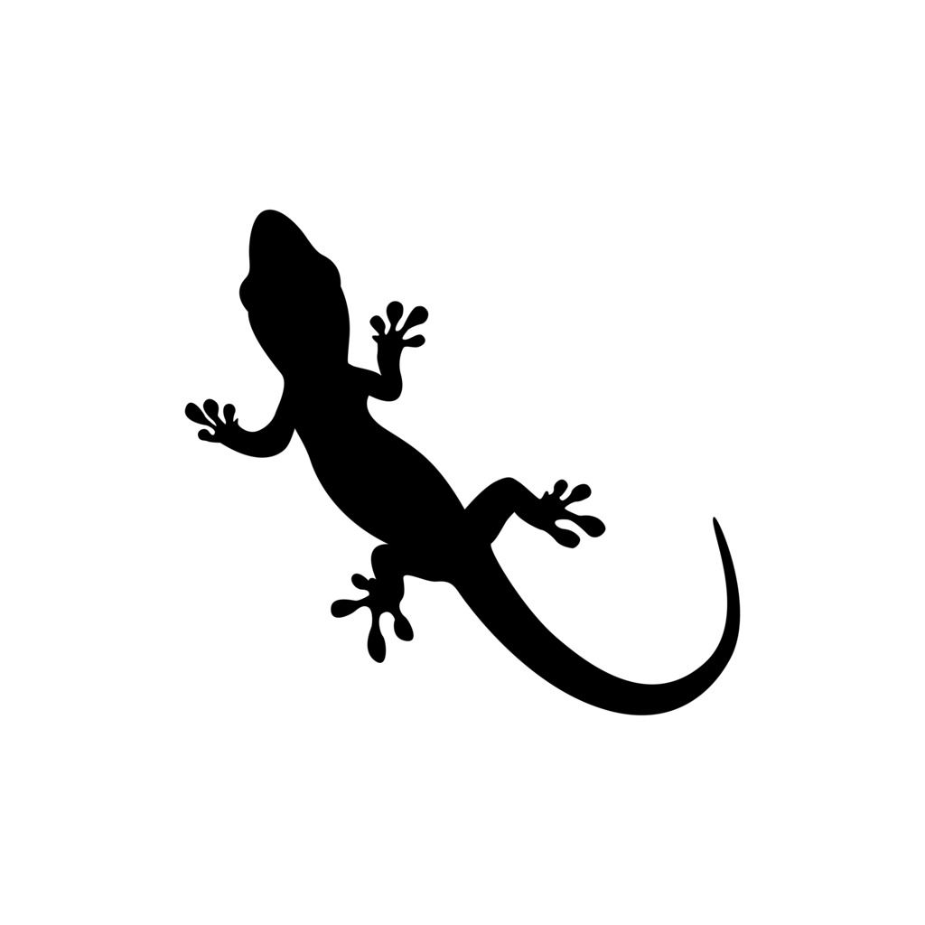 Klistermärke - Gecko Siluett