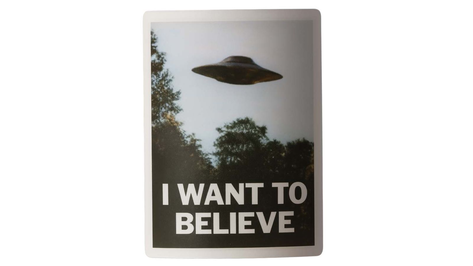 Klistermärke - Jag Vill Tro UFO - 4 Klistermärken