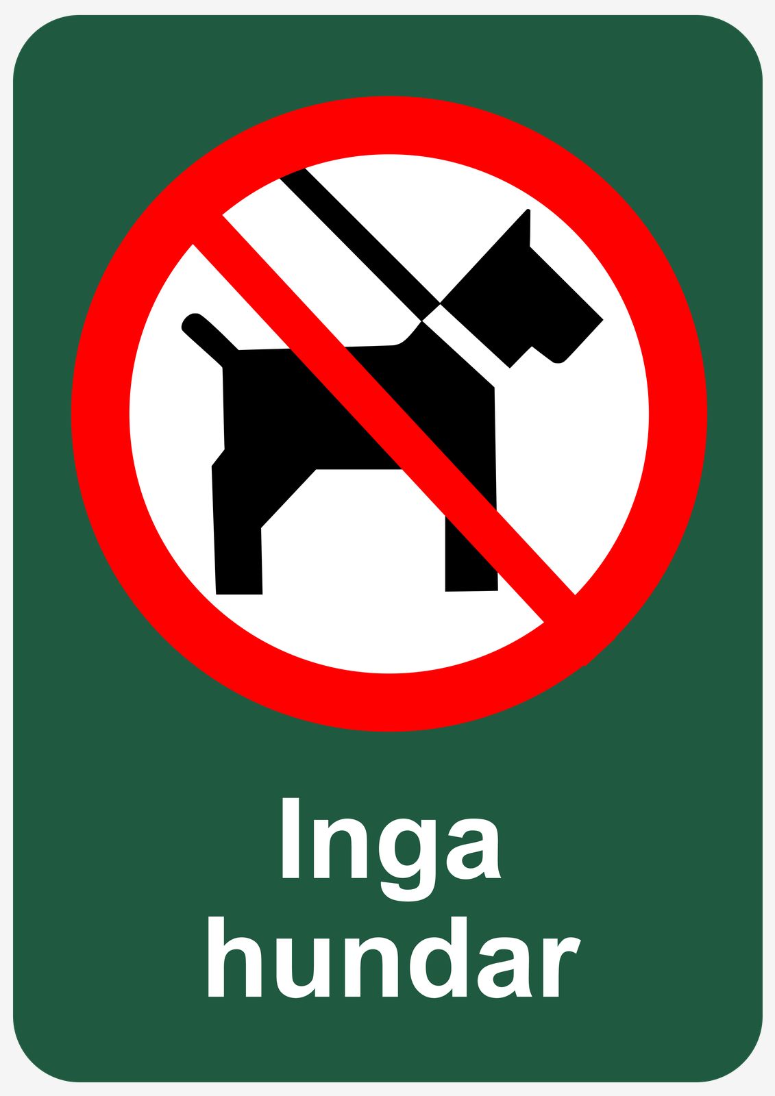 Klistermärke - Inga hundar