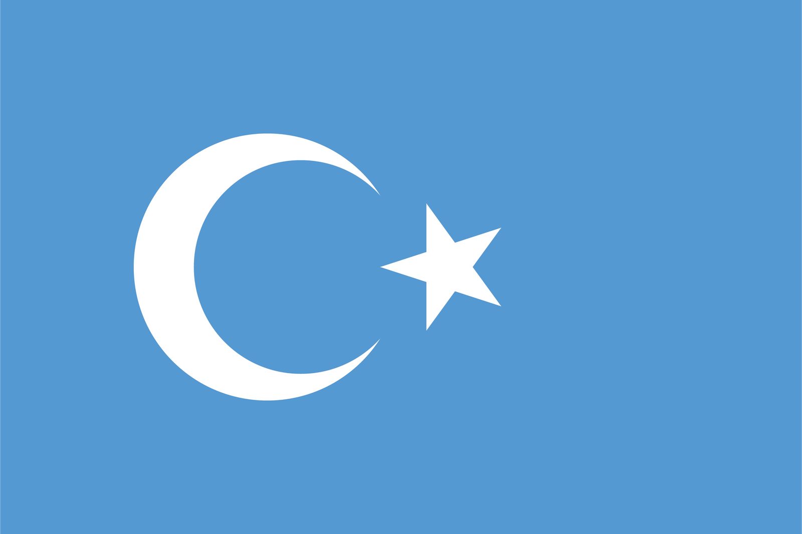 Östturkestan Flagga - Klistermärke