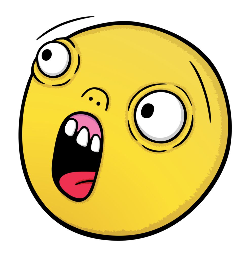 Klistermärke - Förvånad Emoji