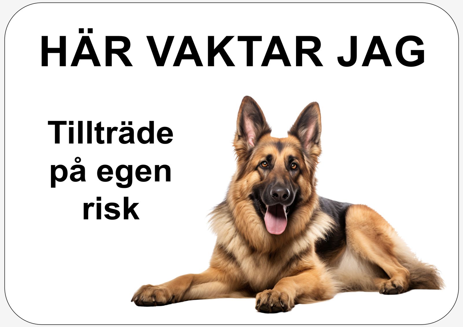 Stickers - Bevakad av mig