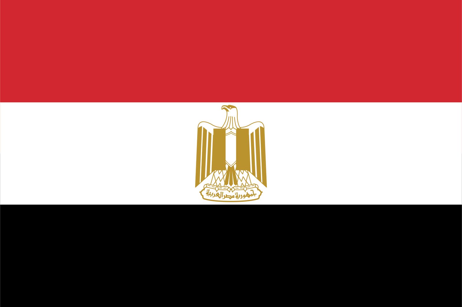 Egypten Flagga - Klistermärke