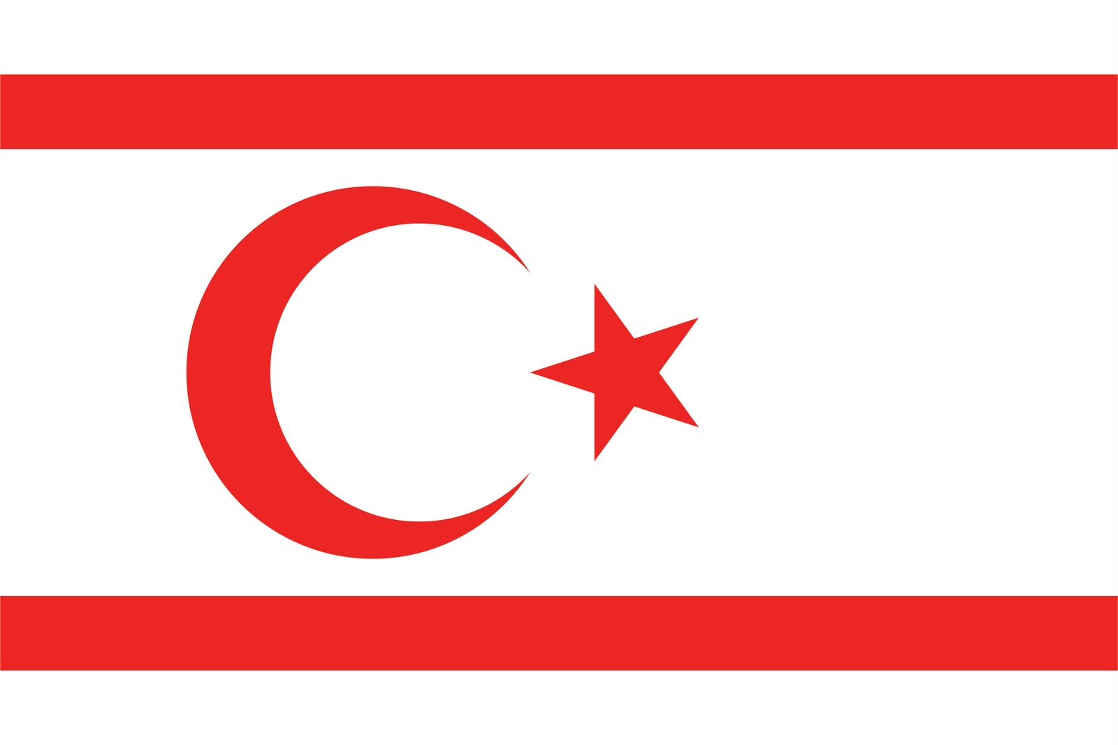 Nordcypern Flagga - Klistermärke