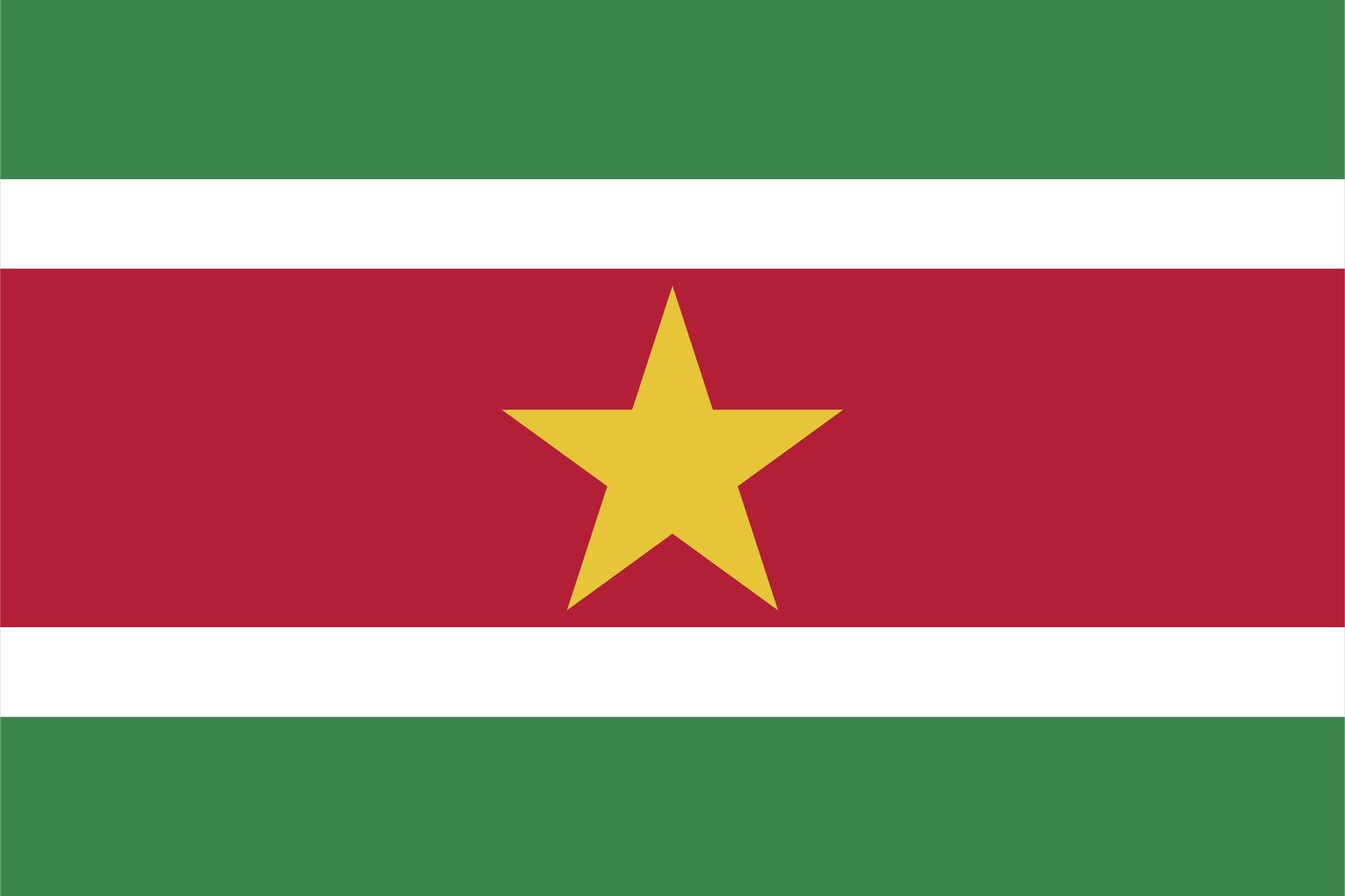 Surinam Flagga - Klistermärke
