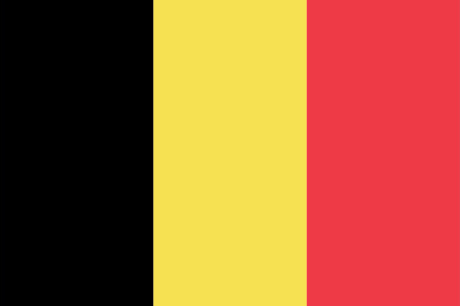 Belgien Flagga - Klistermärke