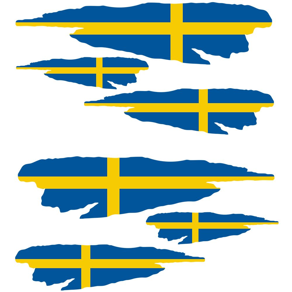 Sverige Flagga - Klistermärke