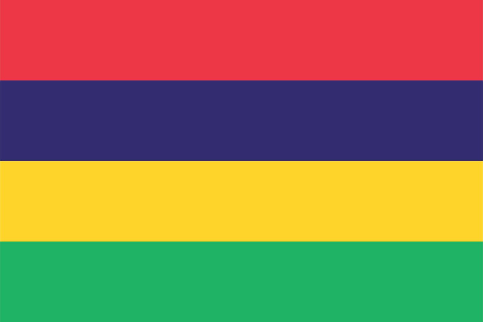 Mauritius Flagga - Klistermärke