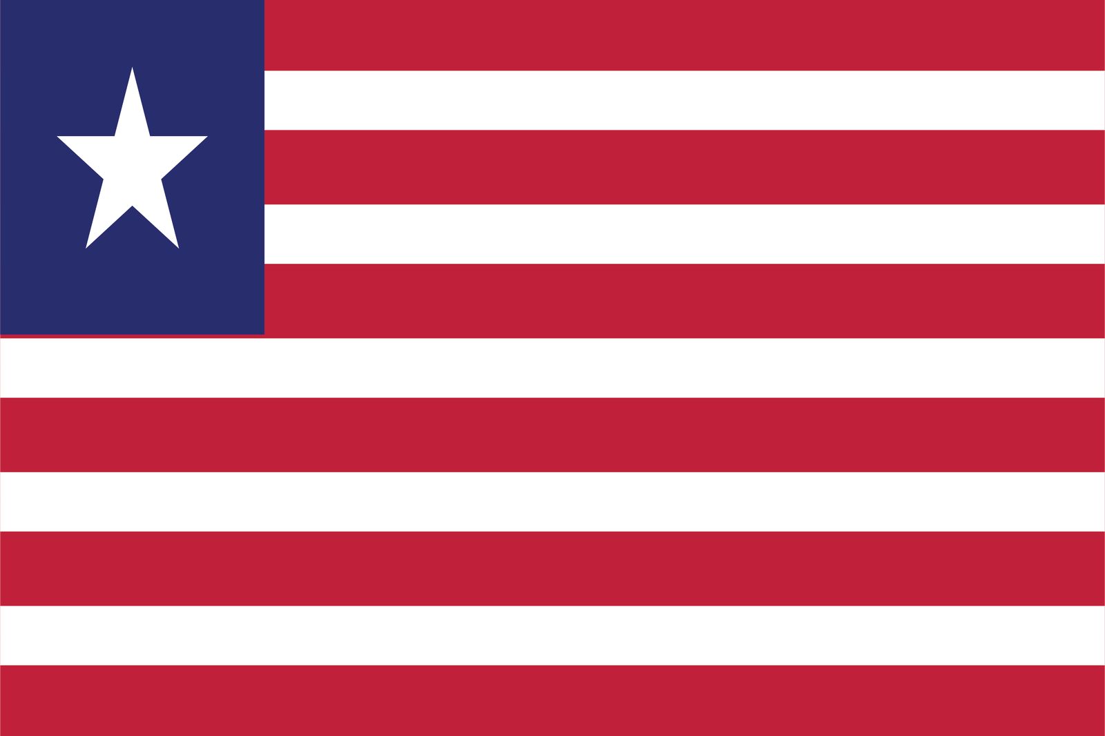 Liberia Flagga - Klistermärke