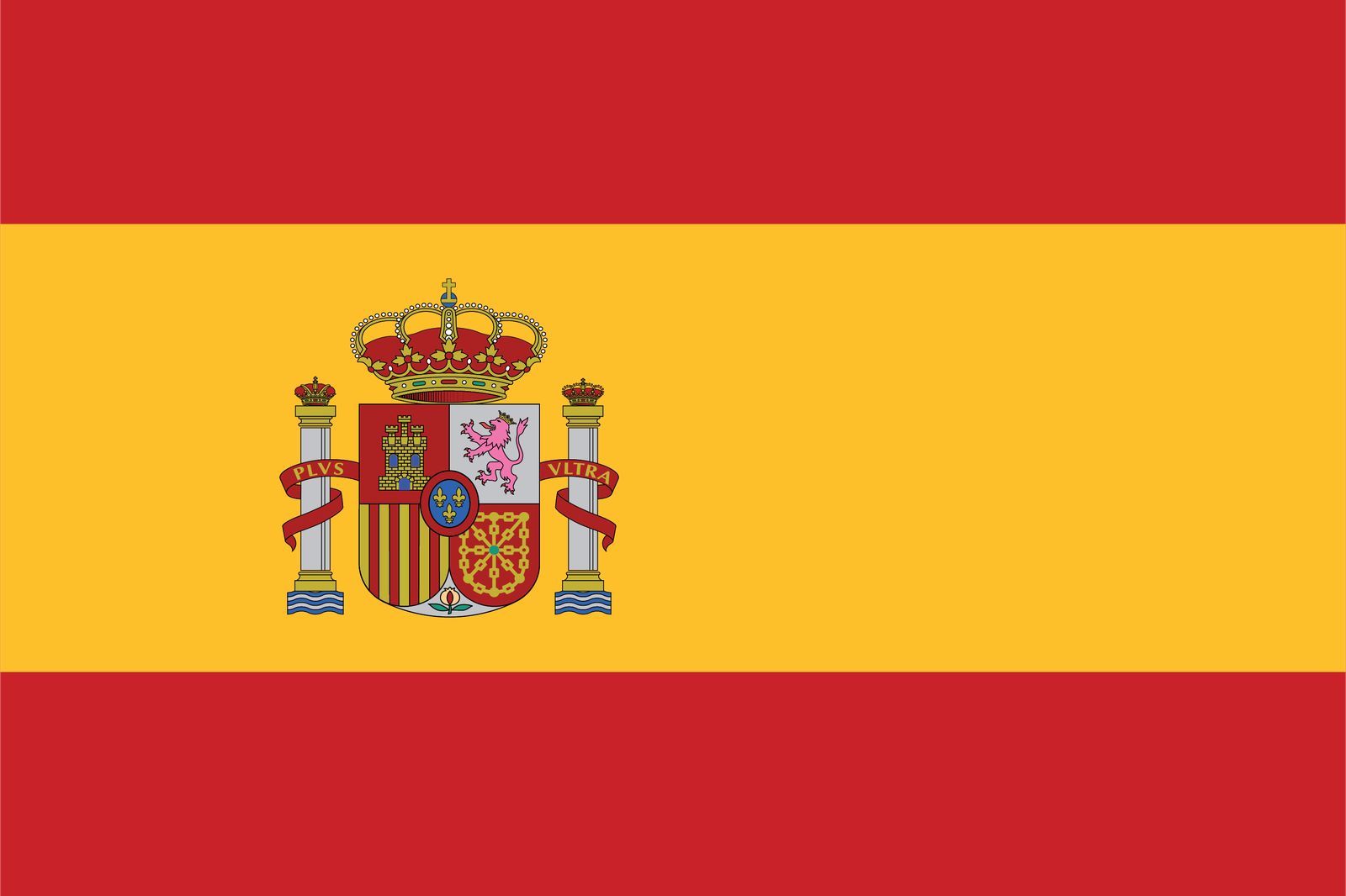 Spanien Flagga - Klistermärke