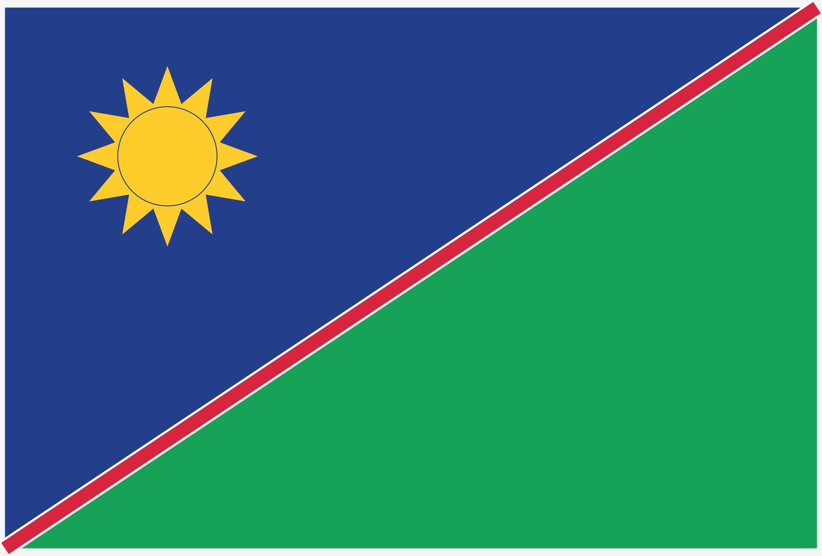 Namibia Flagga - Klistermärke