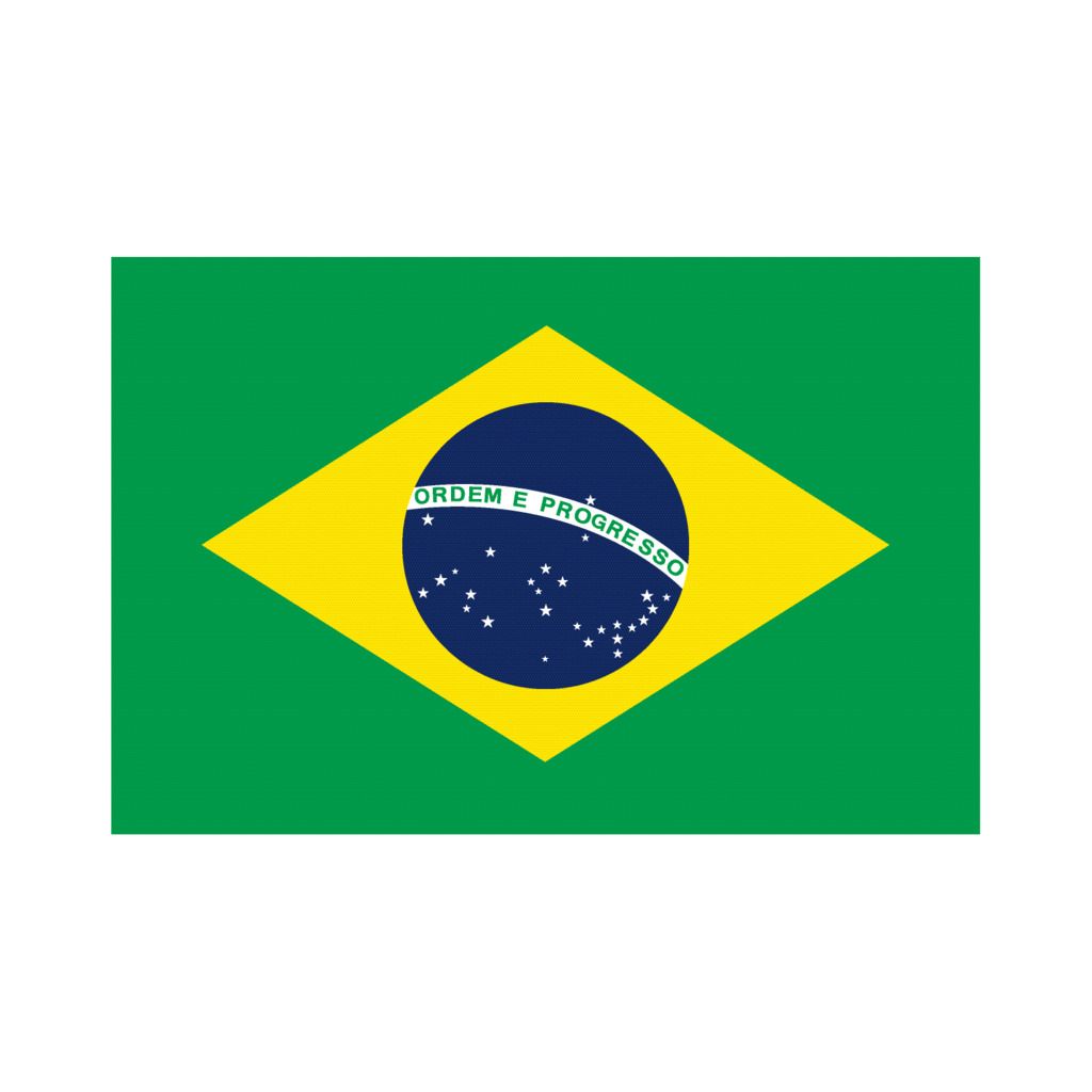 Klistermärke - Brasilien Flagga
