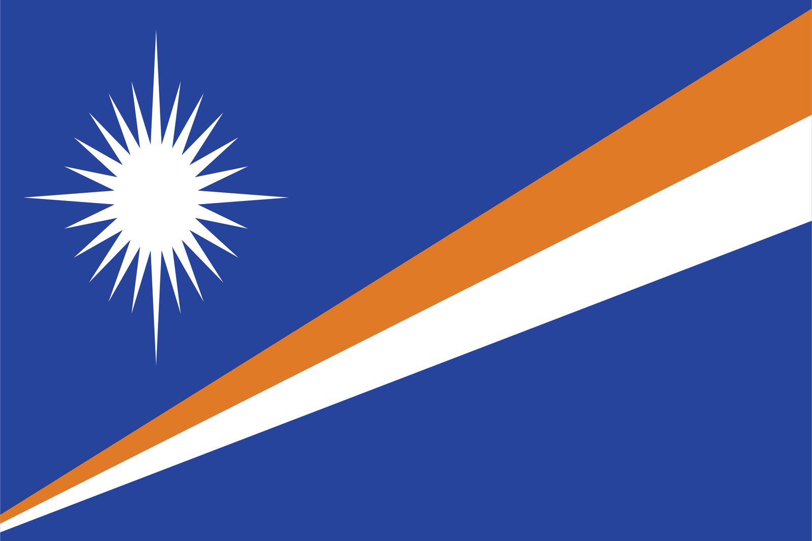 Marshallöarna Flagga - Klistermärke