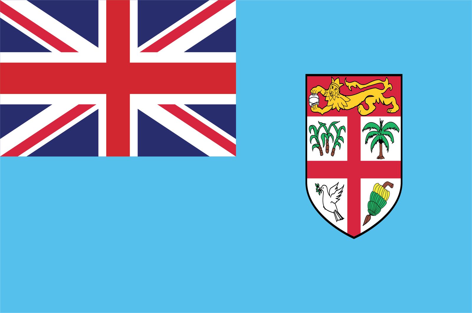 Fiji Flagga - Klistermärke
