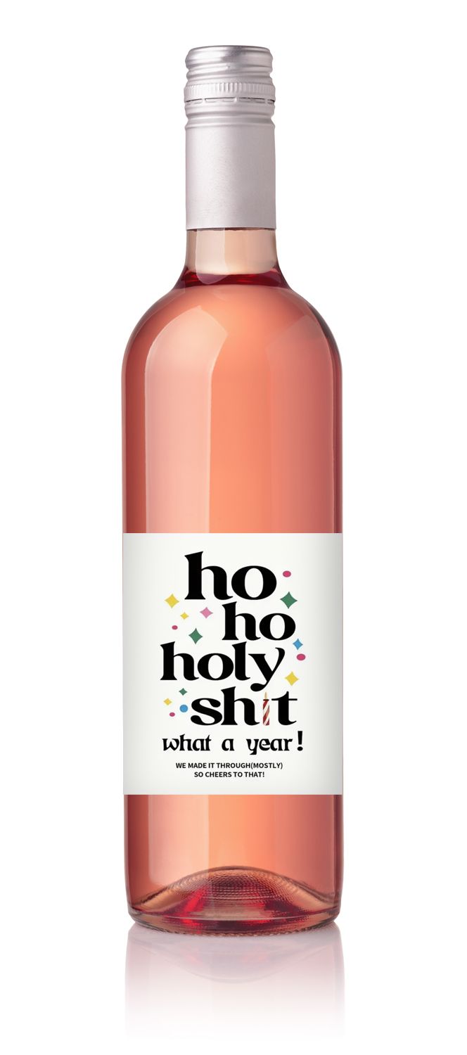 Flaskklistermärke - Ho Ho Holy