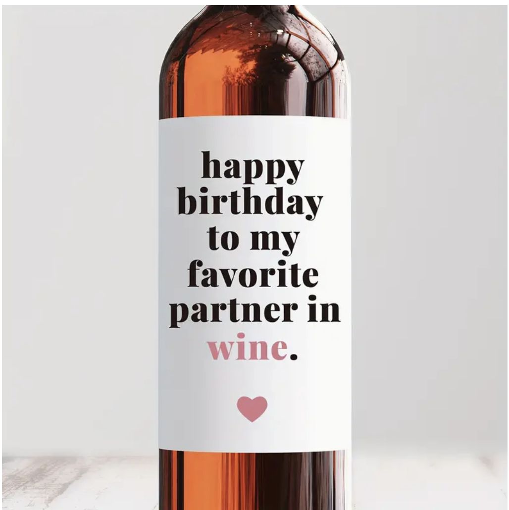 Flaskklistermärke - Partner i Vin