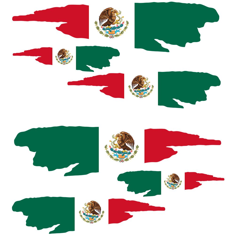 Mexiko Flagga - Klistermärke