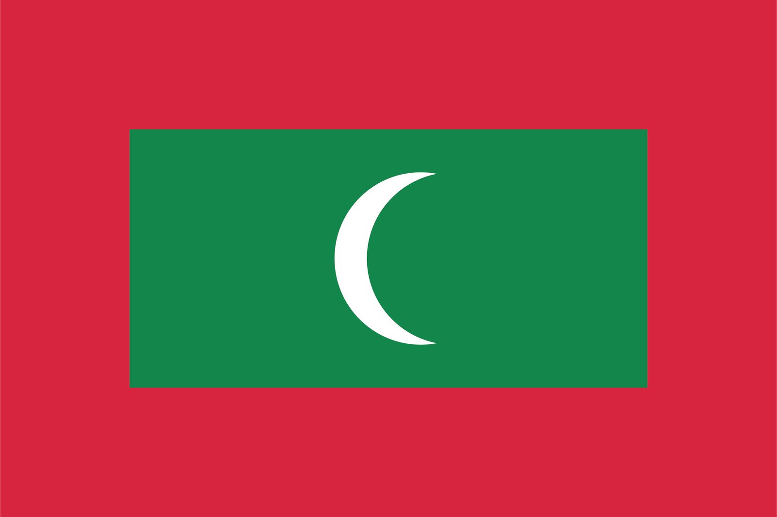 Malediverna Flagga - Klistermärke