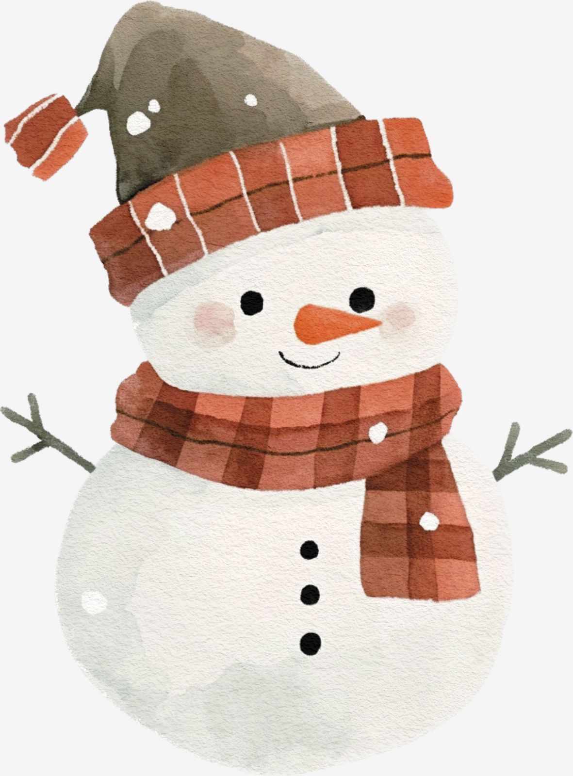 Snögubbe Klistermärke för Jul