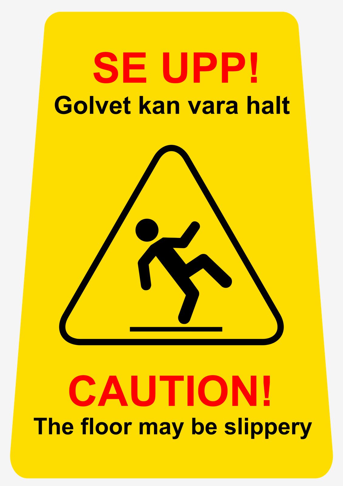 Klistermärke - Varning! Golvet kan vara halt