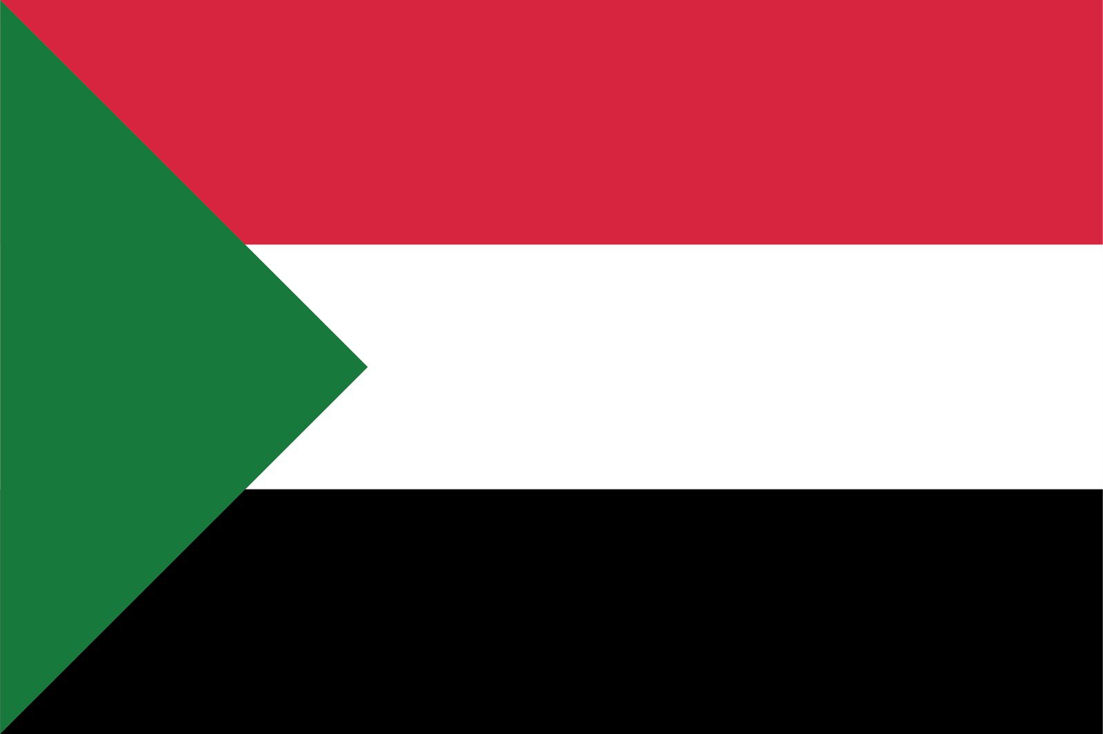 Sudan Flagga - Klistermärke