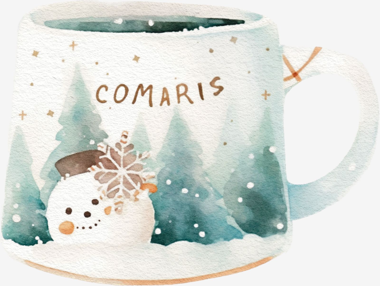 Snögubbe Mugg Klistermärke