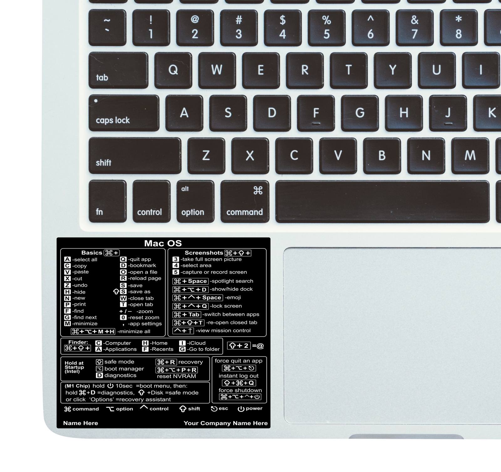 Klistermärke - Mac OS-tangentbordsgenvägar