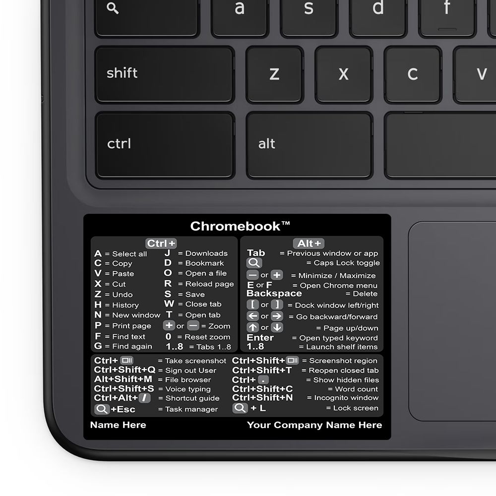 Klistermärke - Chromebook genvägsguide