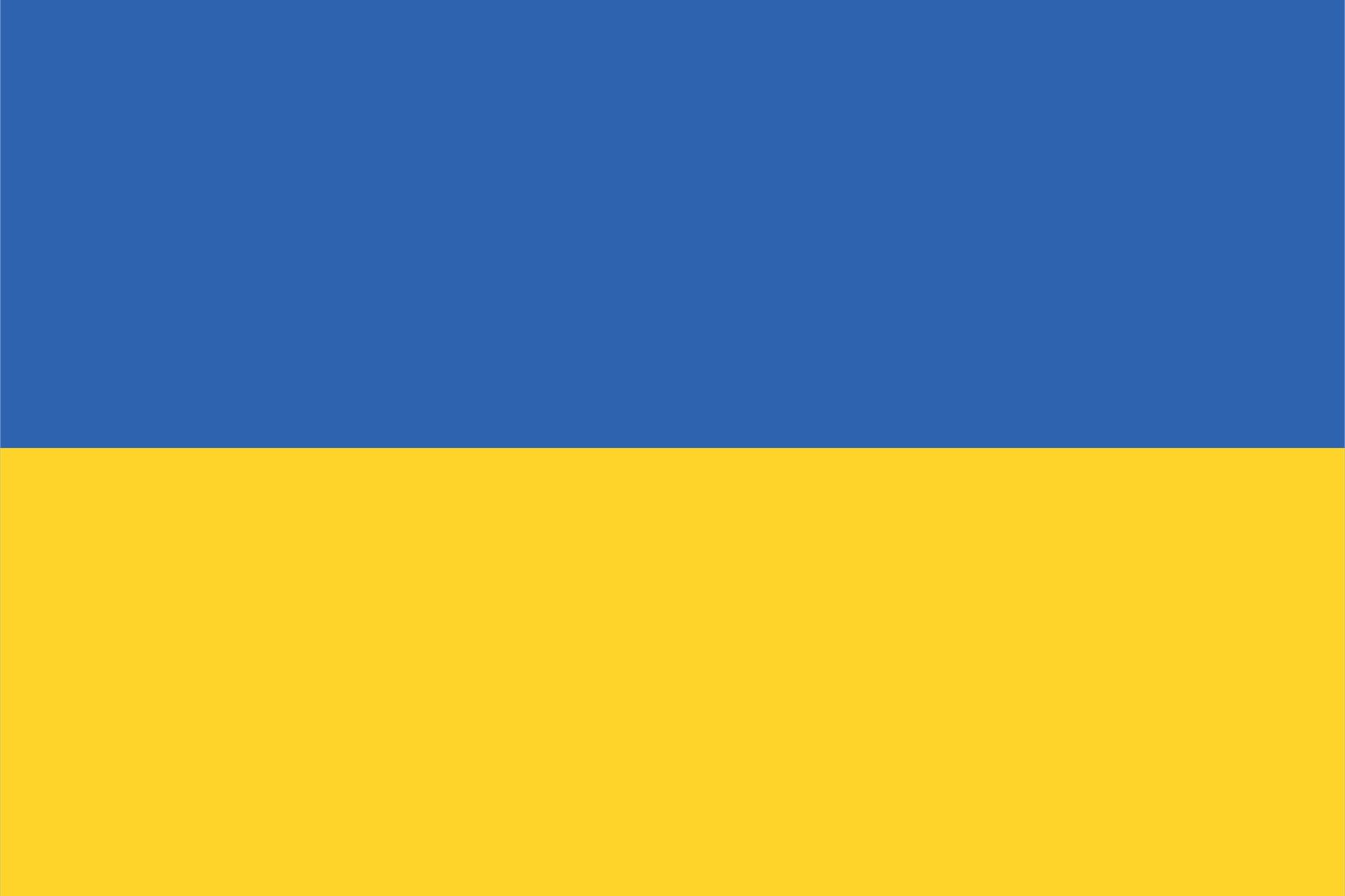 Ukraina Flagga - Klistermärke
