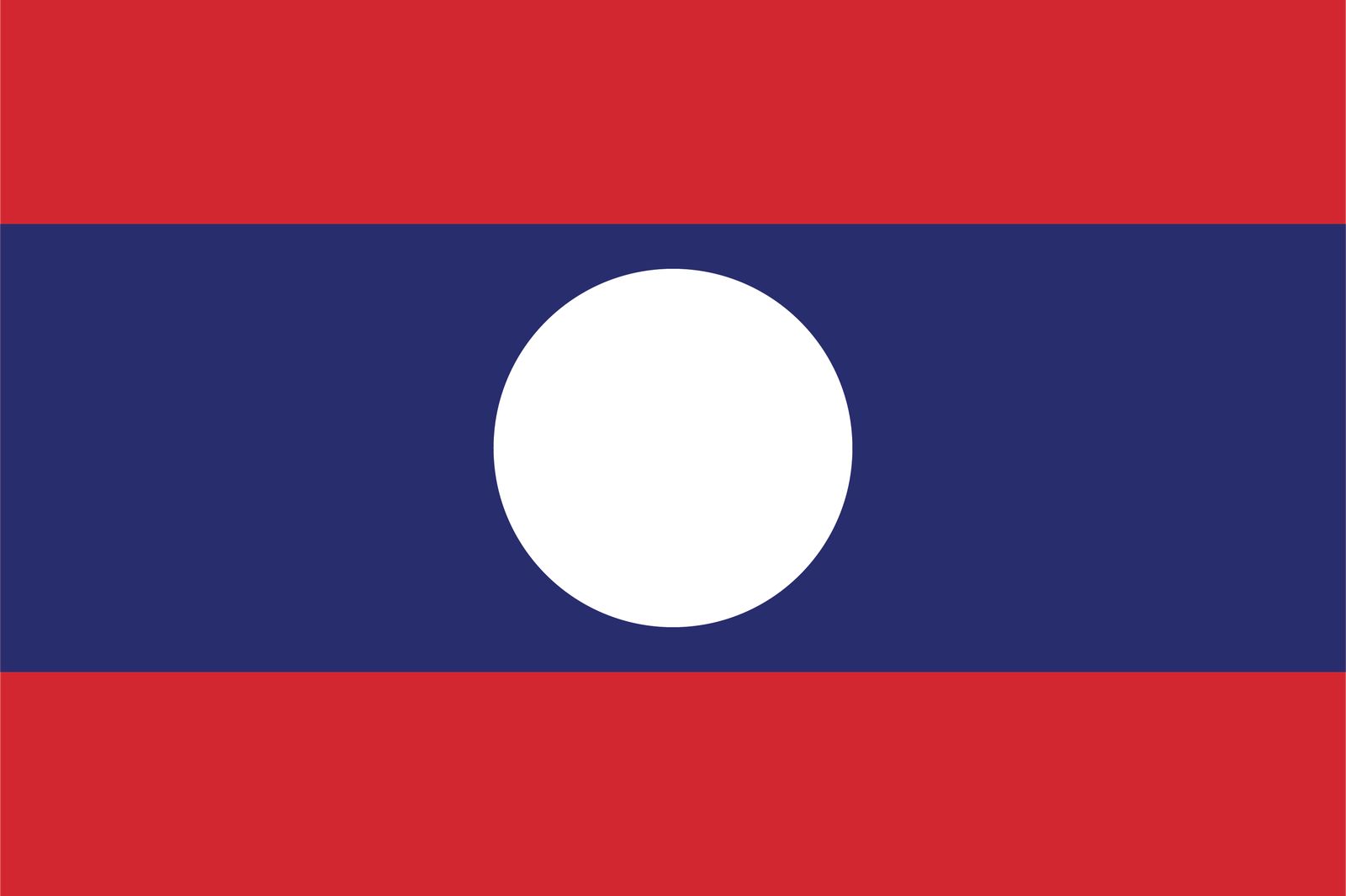 Laos Flagga - Klistermärke
