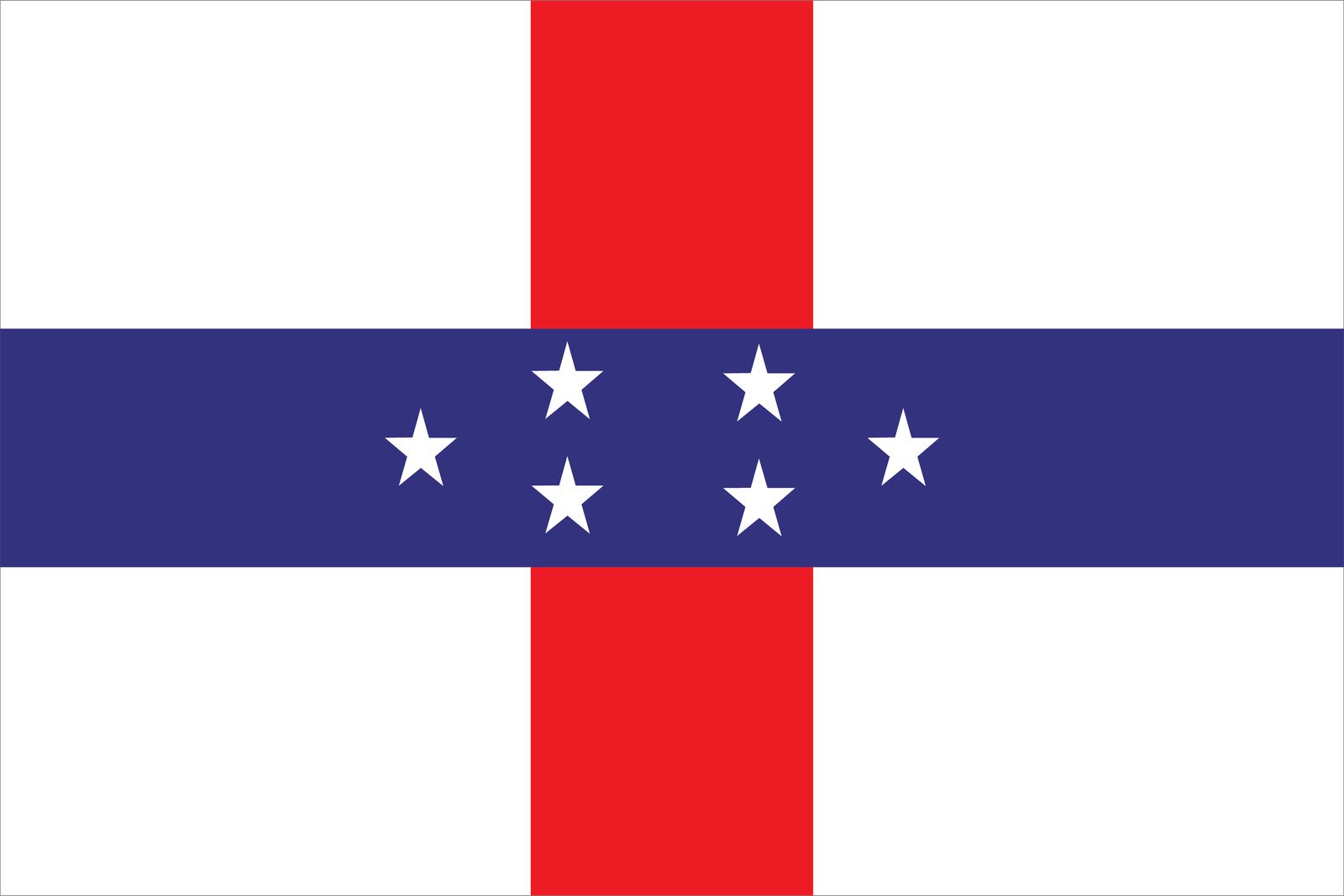 Nederländska Antillerna Flagga - Sticker