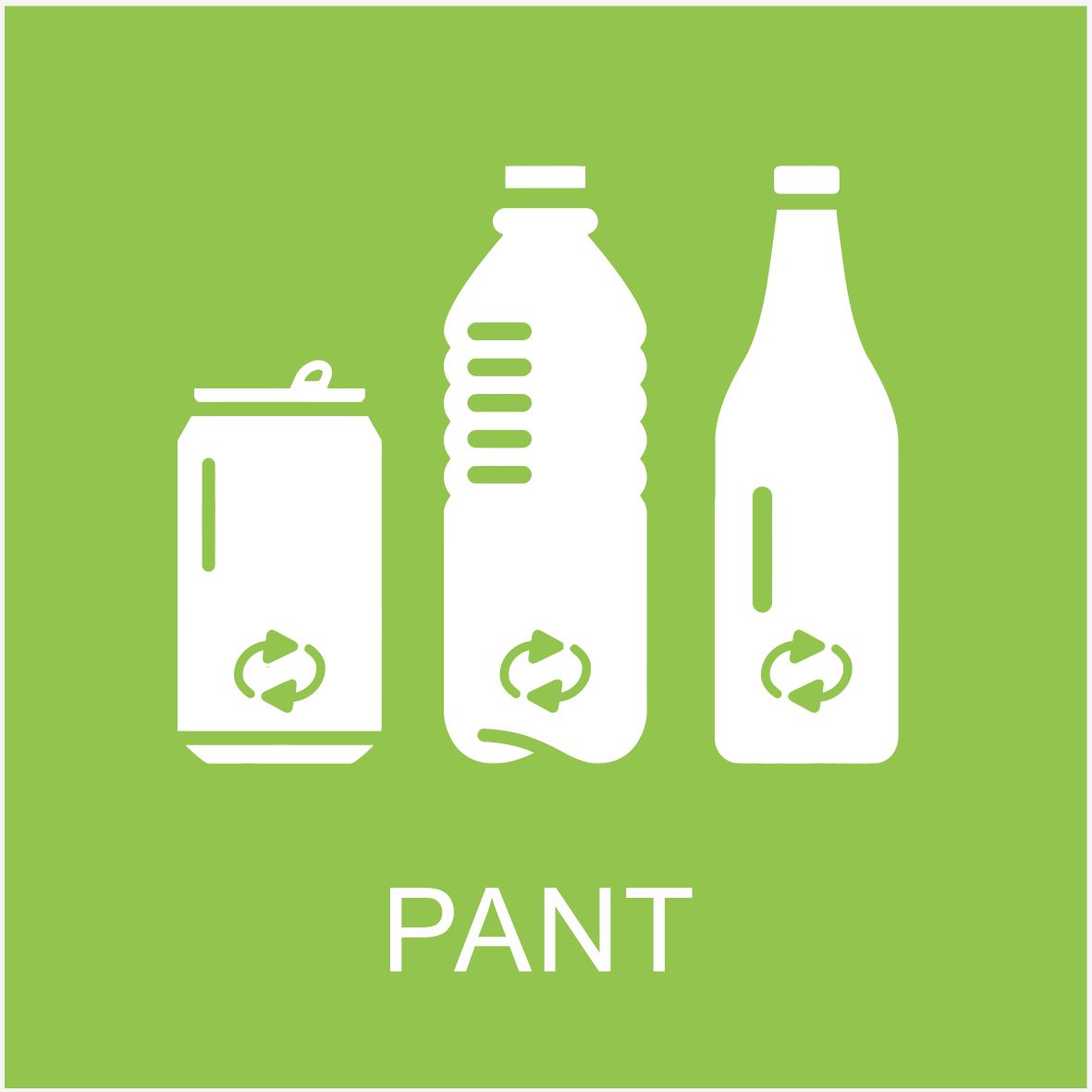 Sticker - Panta flaskor/burkar