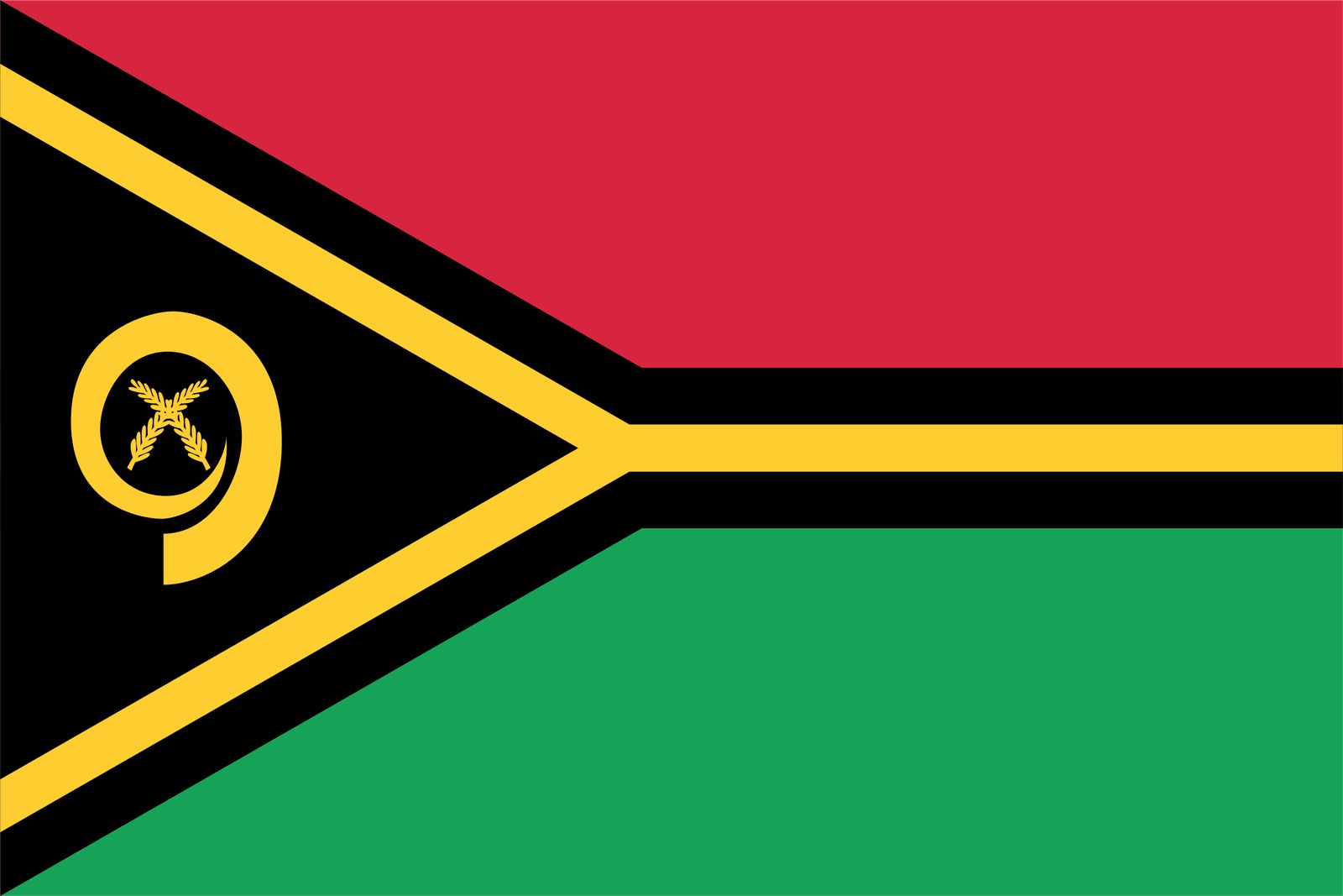 Vanuatu Flagga - Klistermärke