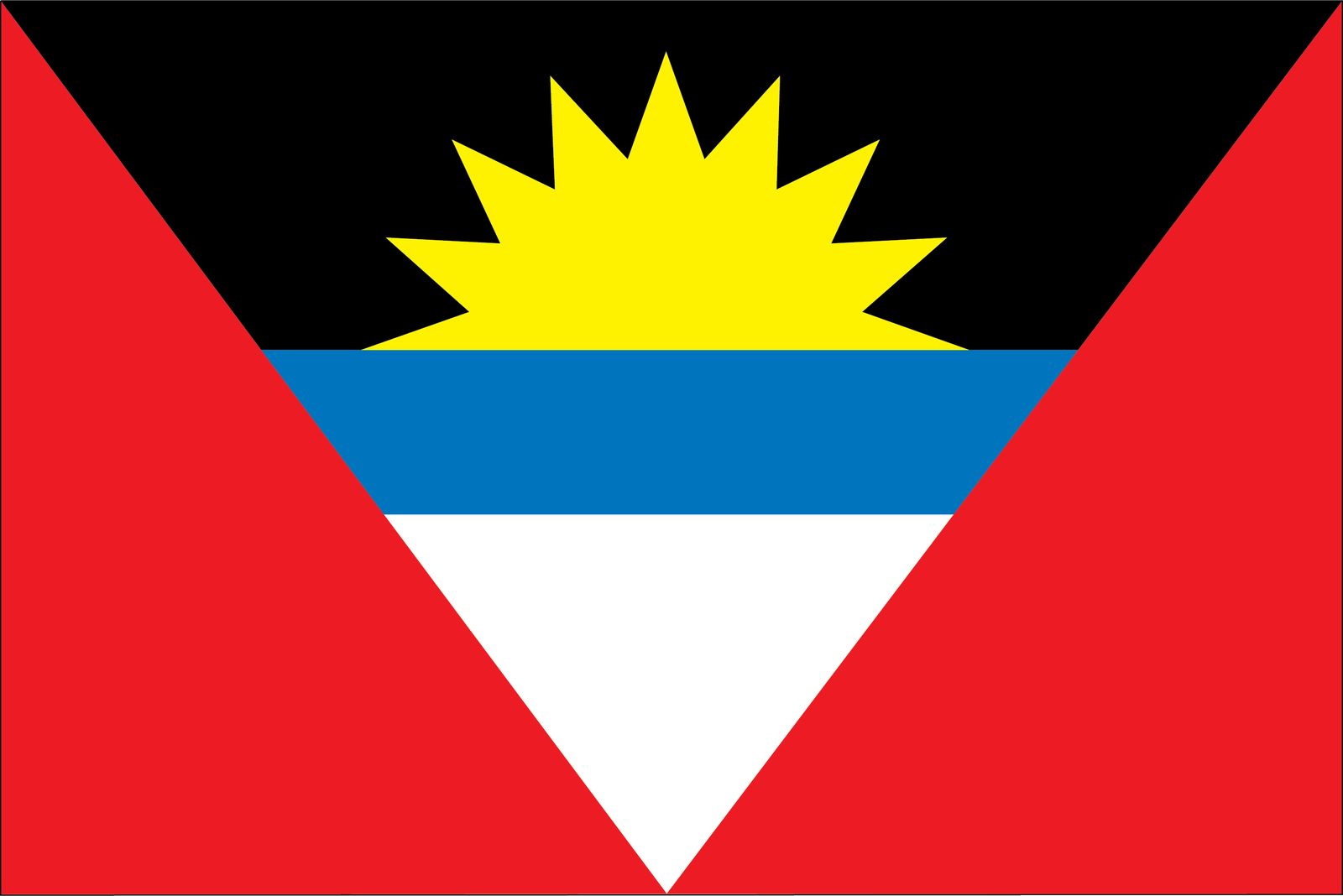 Antigua och Barbuda Flagga - Klistermärke