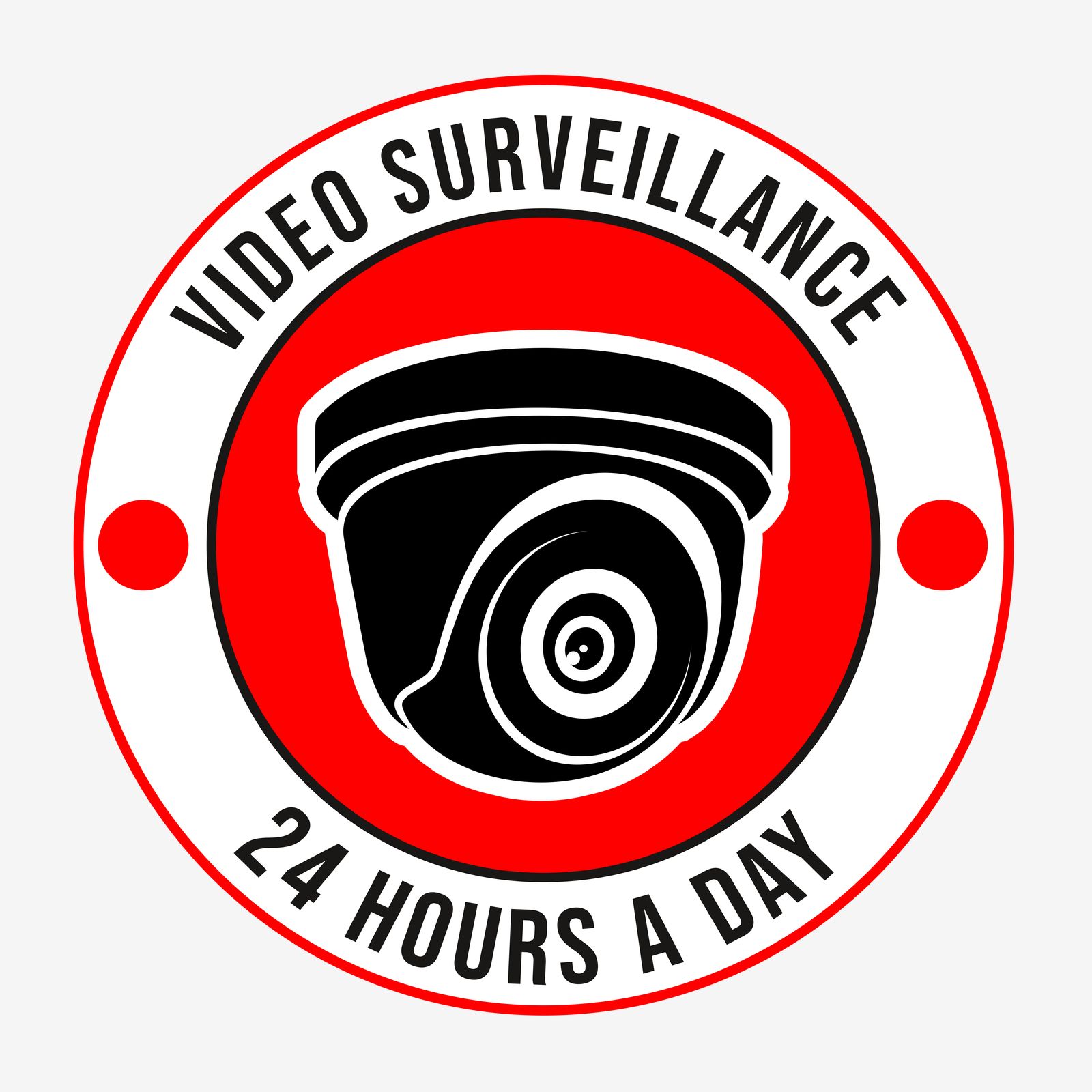 Sticker - Videobevakning 24 Timmar