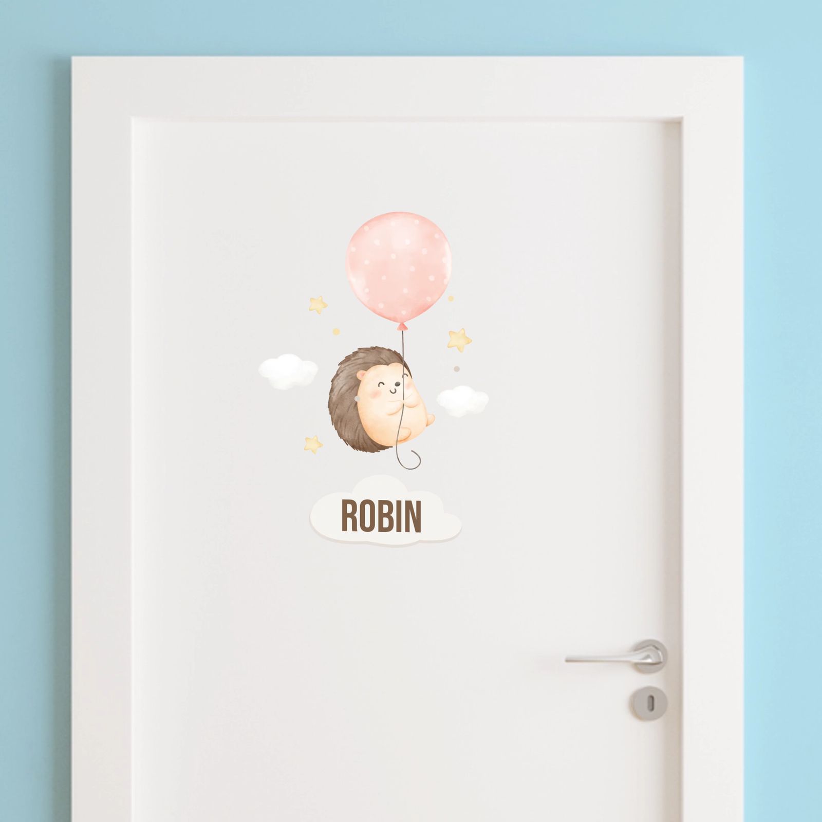 Door Sticker - Igelkott Ballong